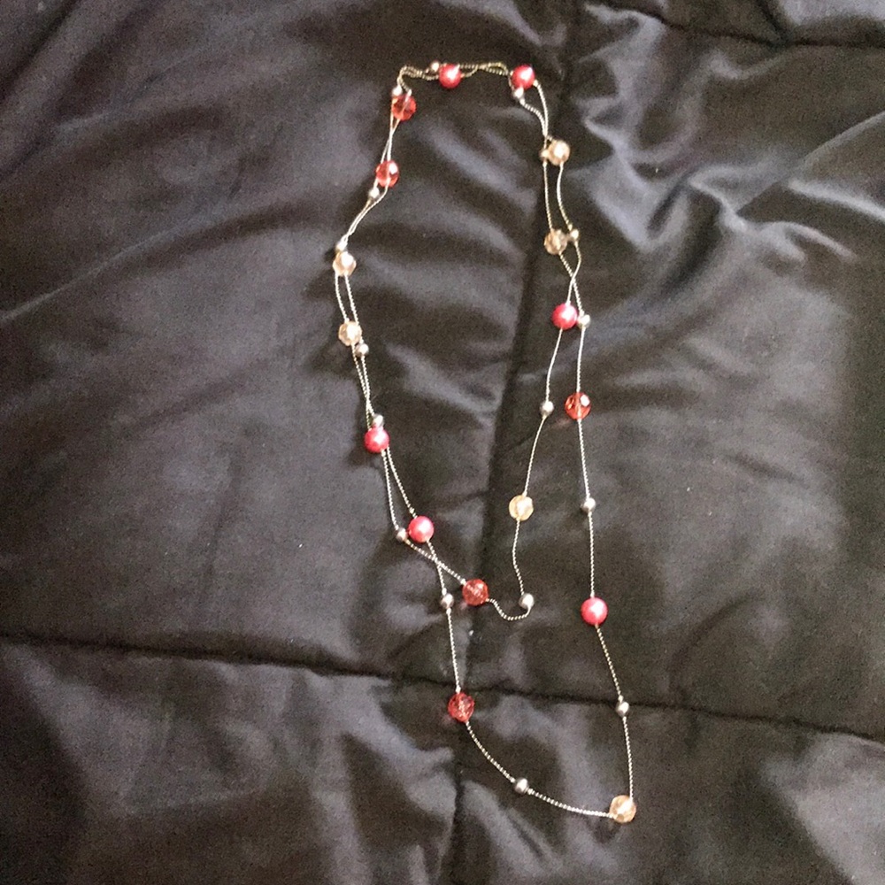 Pink beaded necklace